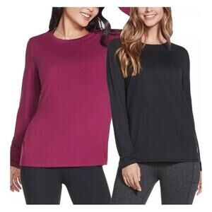 Skechers Ladies' Active Long Sleeve Tee, 2 Pack Shirt 2XL AC9